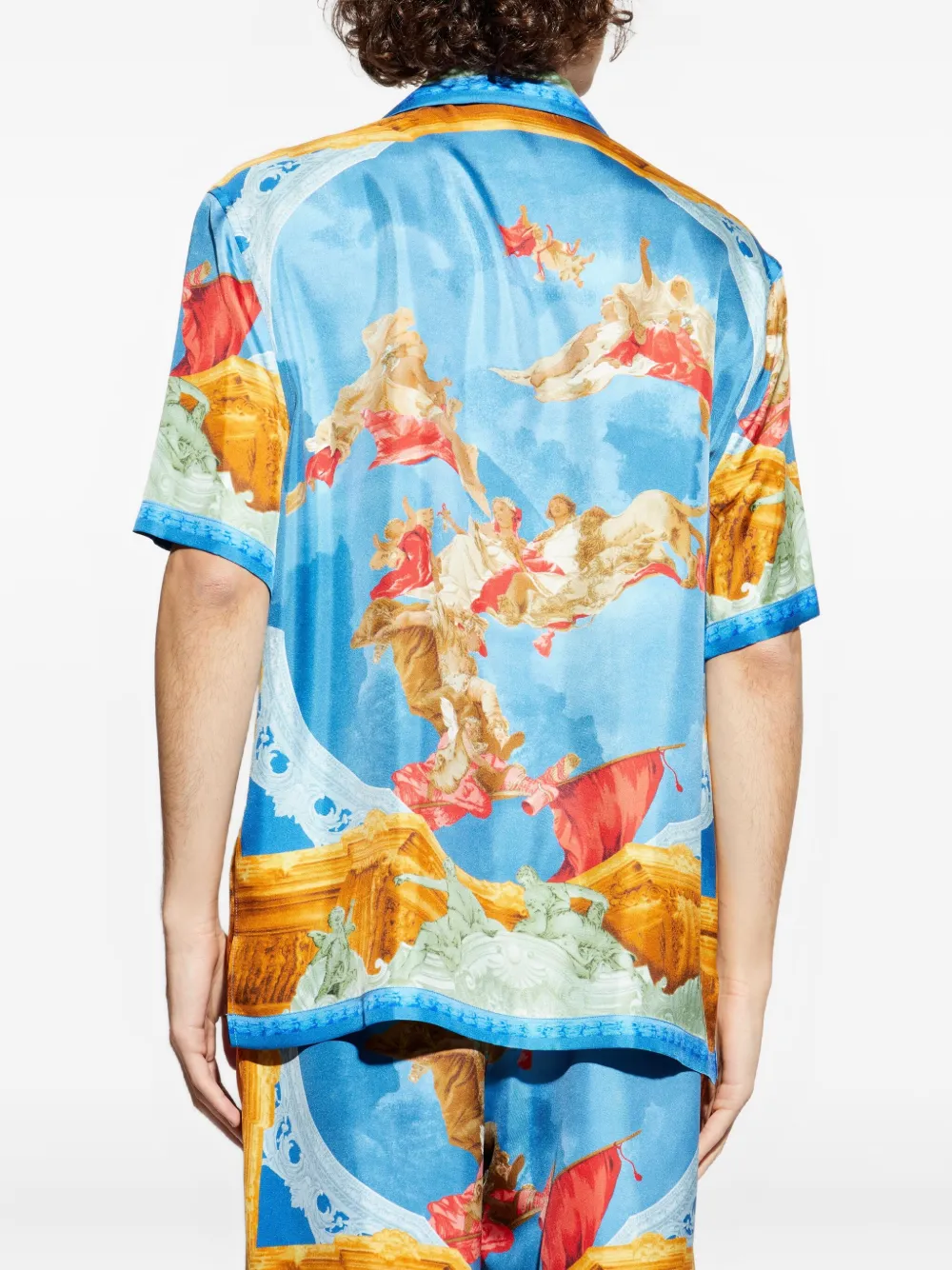 Versace Gallery overhemd met korte mouwen Blauw