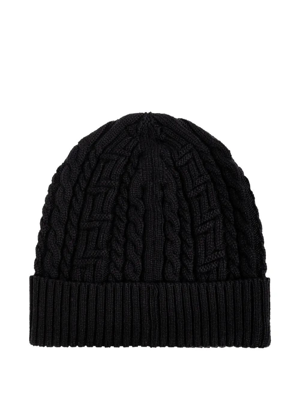 Versace Medusa Head-motif cable-knit beanie - Zwart