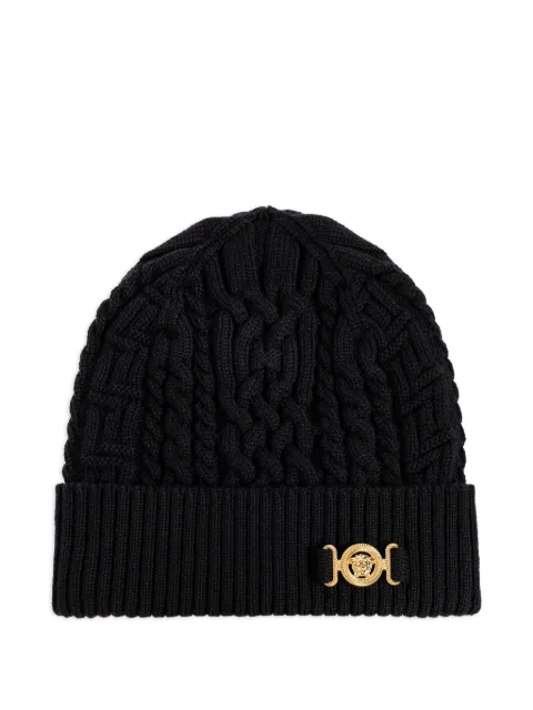 Versace gorro en tejido de ochos con motivo Medusa Head