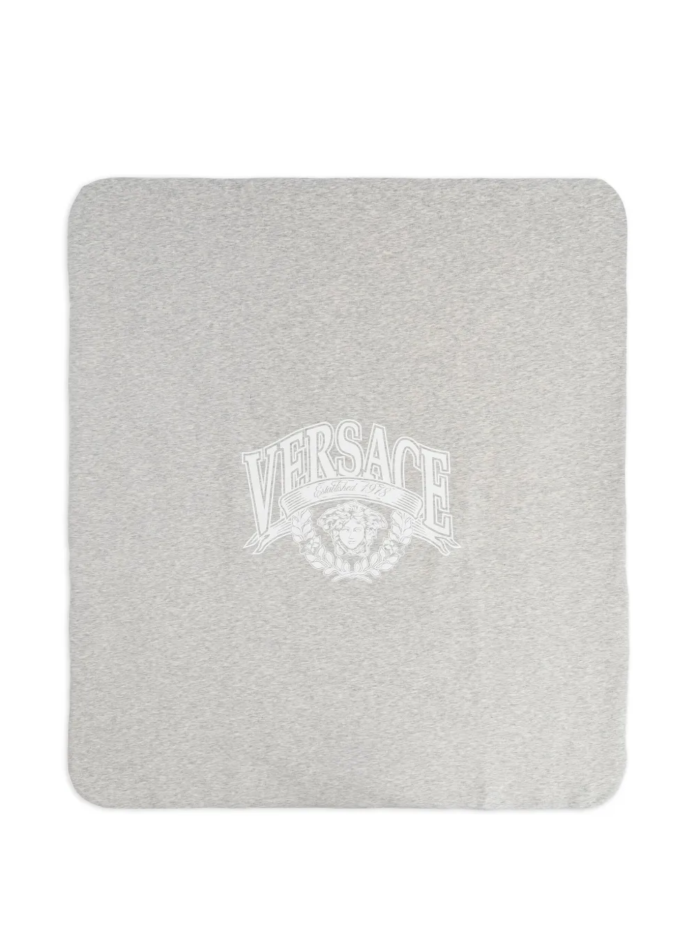 Versace Kids logo-graphic blanket - Grigio