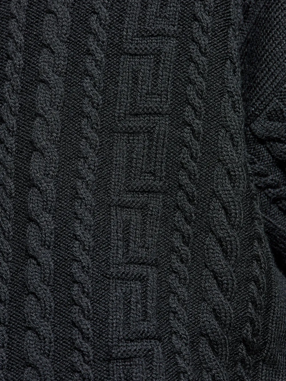 Versace Kabelgebreid vest met rits Zwart