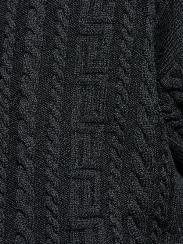 Versace ケーブルニット カーディガン | ブラック | FARFETCH JP