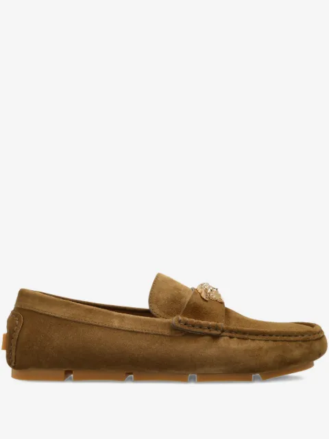 Versace La Medusa suede driver shoes