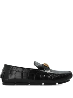 Versace メドゥーサ 95' レザーローファー | ブラック | FARFETCH JP