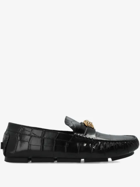 Versace Medusa leather driver shoes