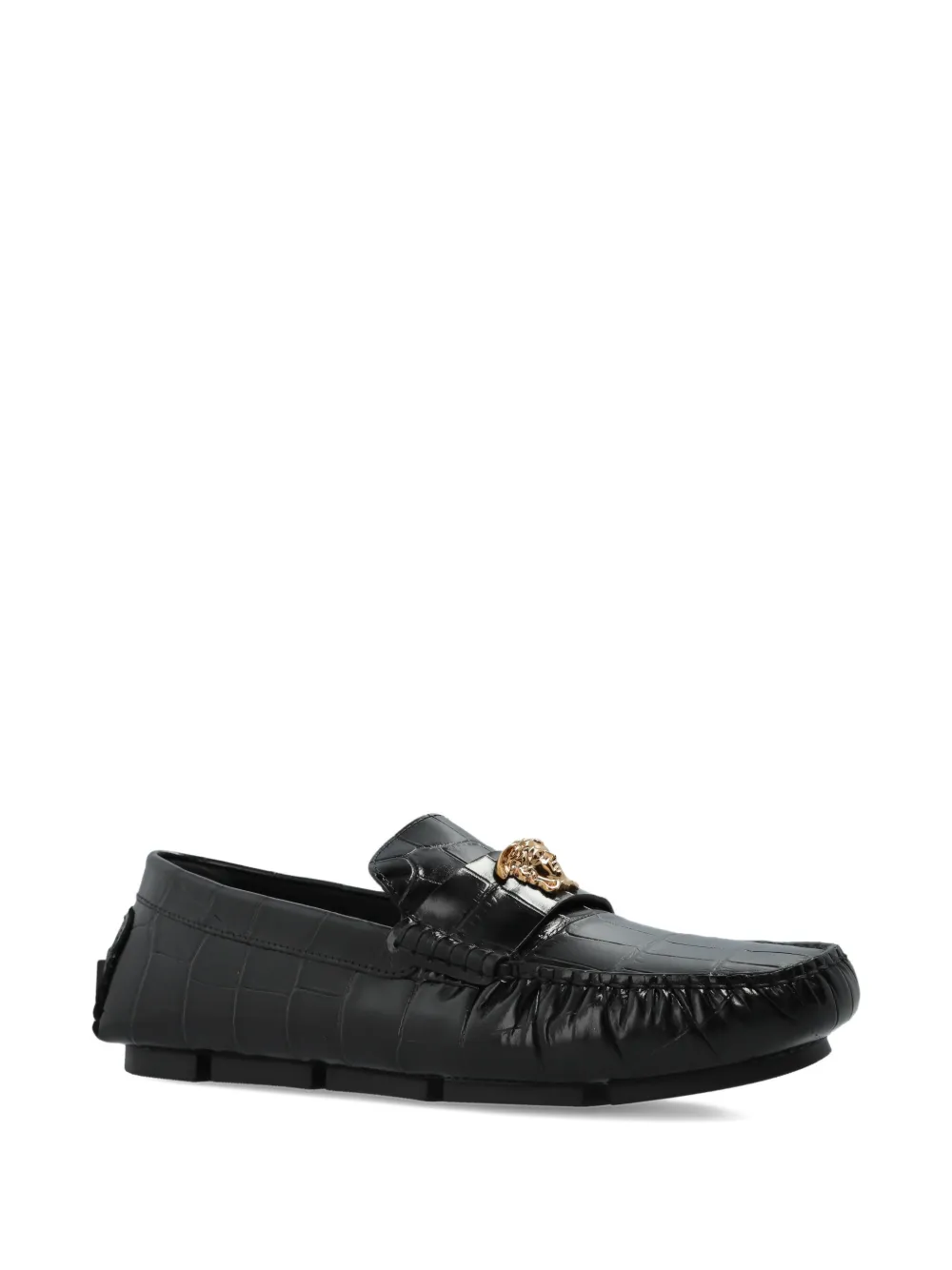 Versace Medusa Head-motif round-toe loafers - Zwart