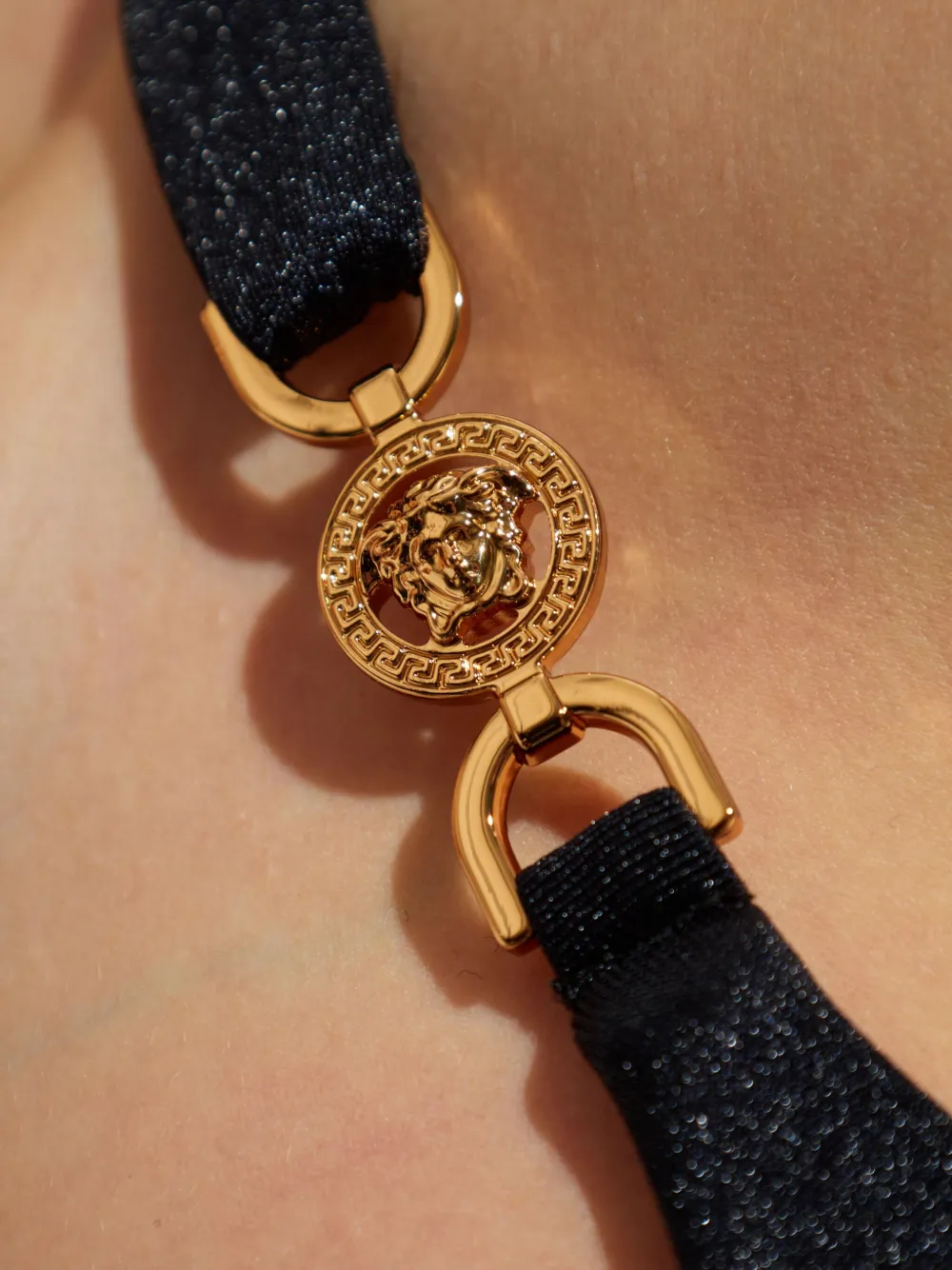 Versace Badpak met ruches Zwart