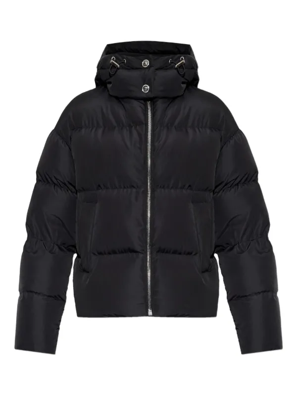 Versace Hooded Zip-fastening Jacket in Black