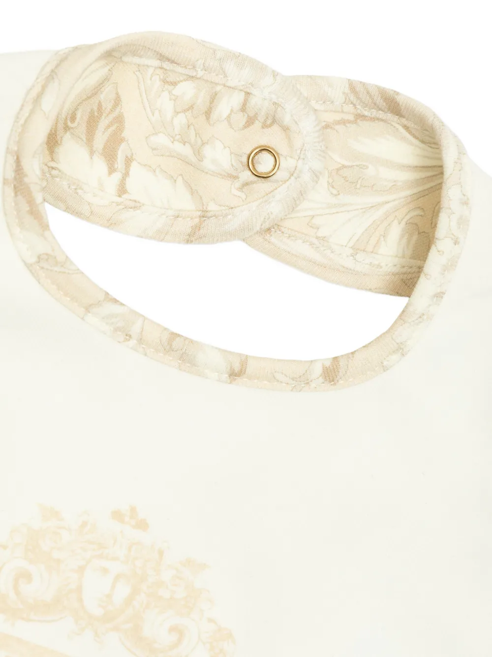 Versace Printed Babygrow Set In White