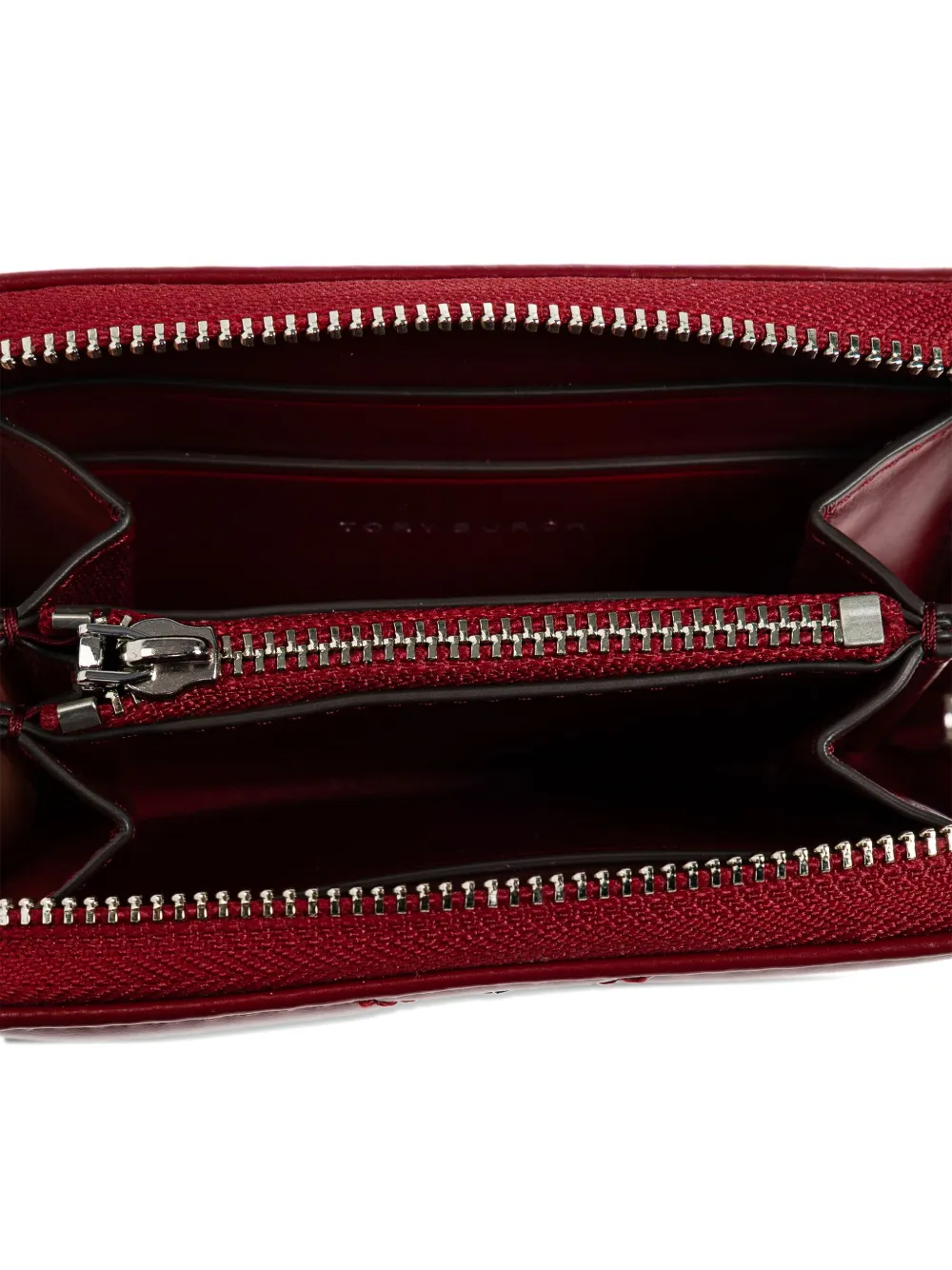 Tory Burch Kira Quilted-design Small Wallet In Red