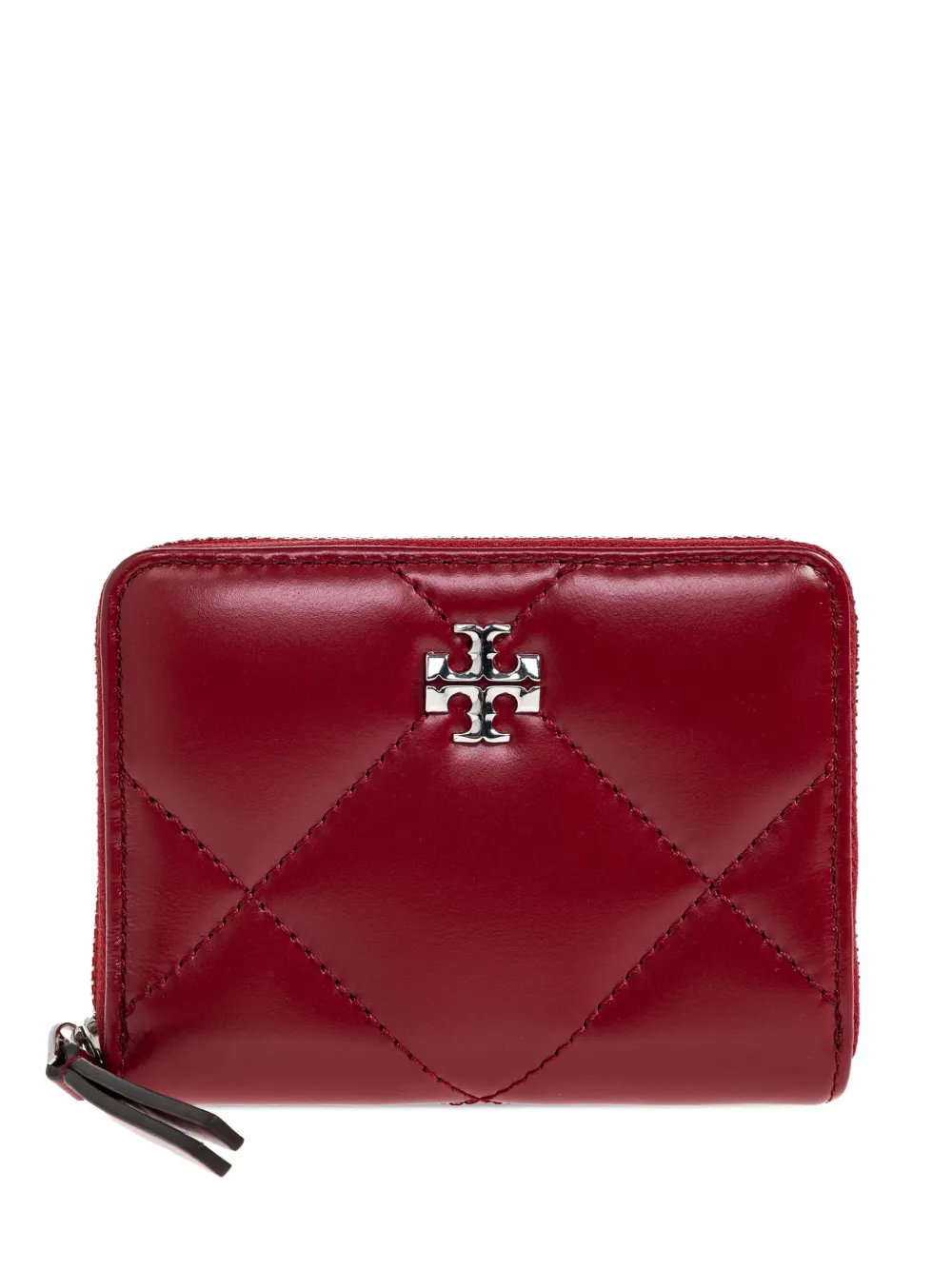 Tory Burch Kira Quilted-design Small Wallet In Red