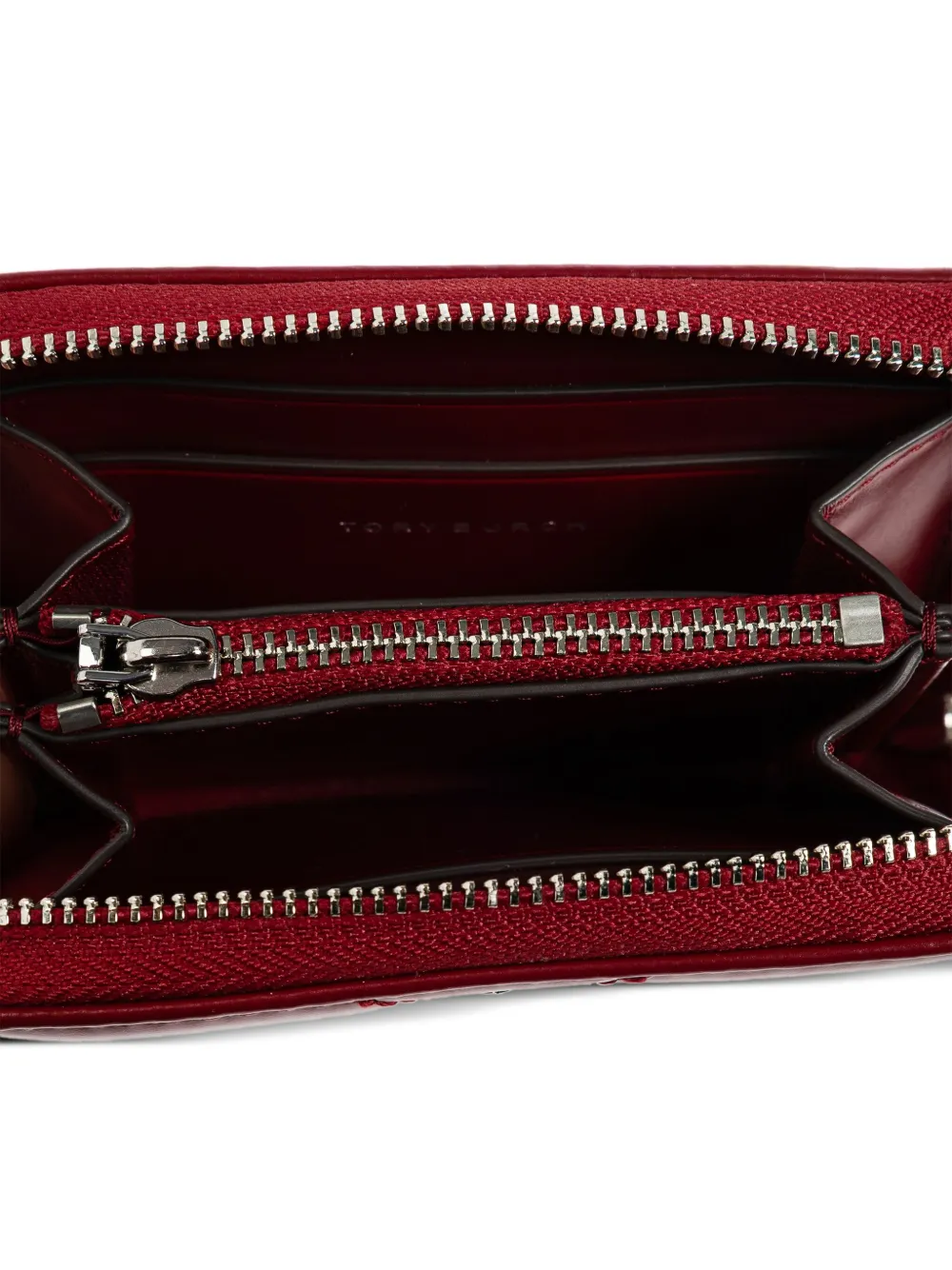 Tory Burch Kira kleine portemonnee met gewatteerd design Rood