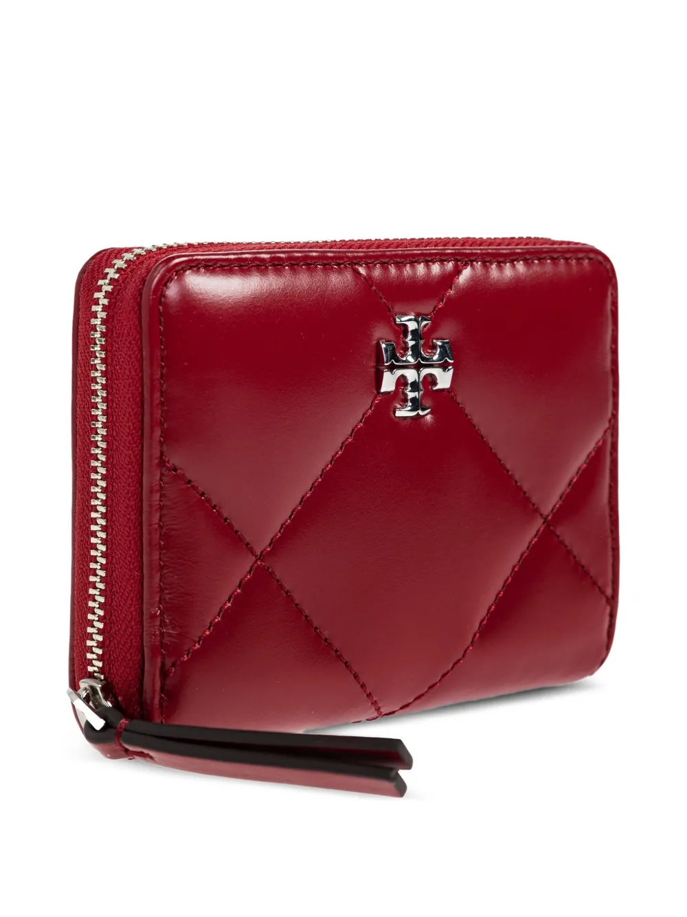 Tory Burch Kira kleine portemonnee met gewatteerd design Rood