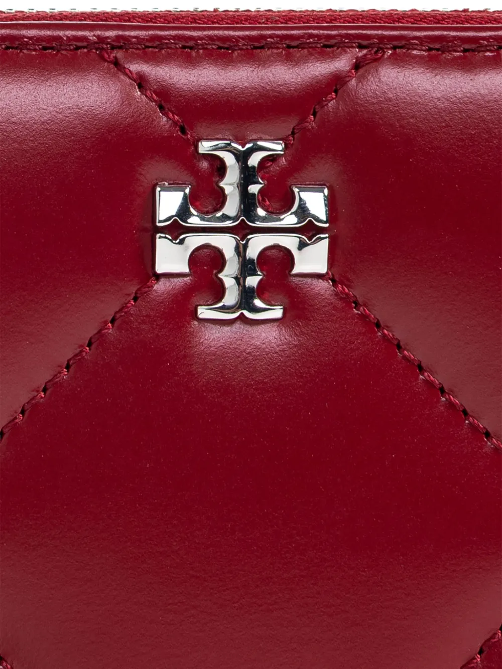 Tory Burch Kira kleine portemonnee met gewatteerd design Rood