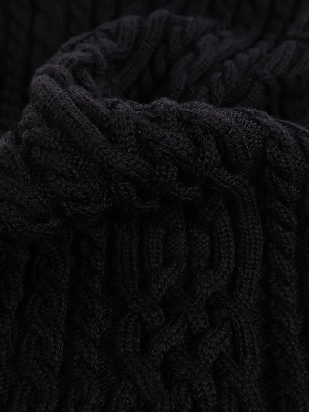 Versace Kabelgebreide sjaal Zwart