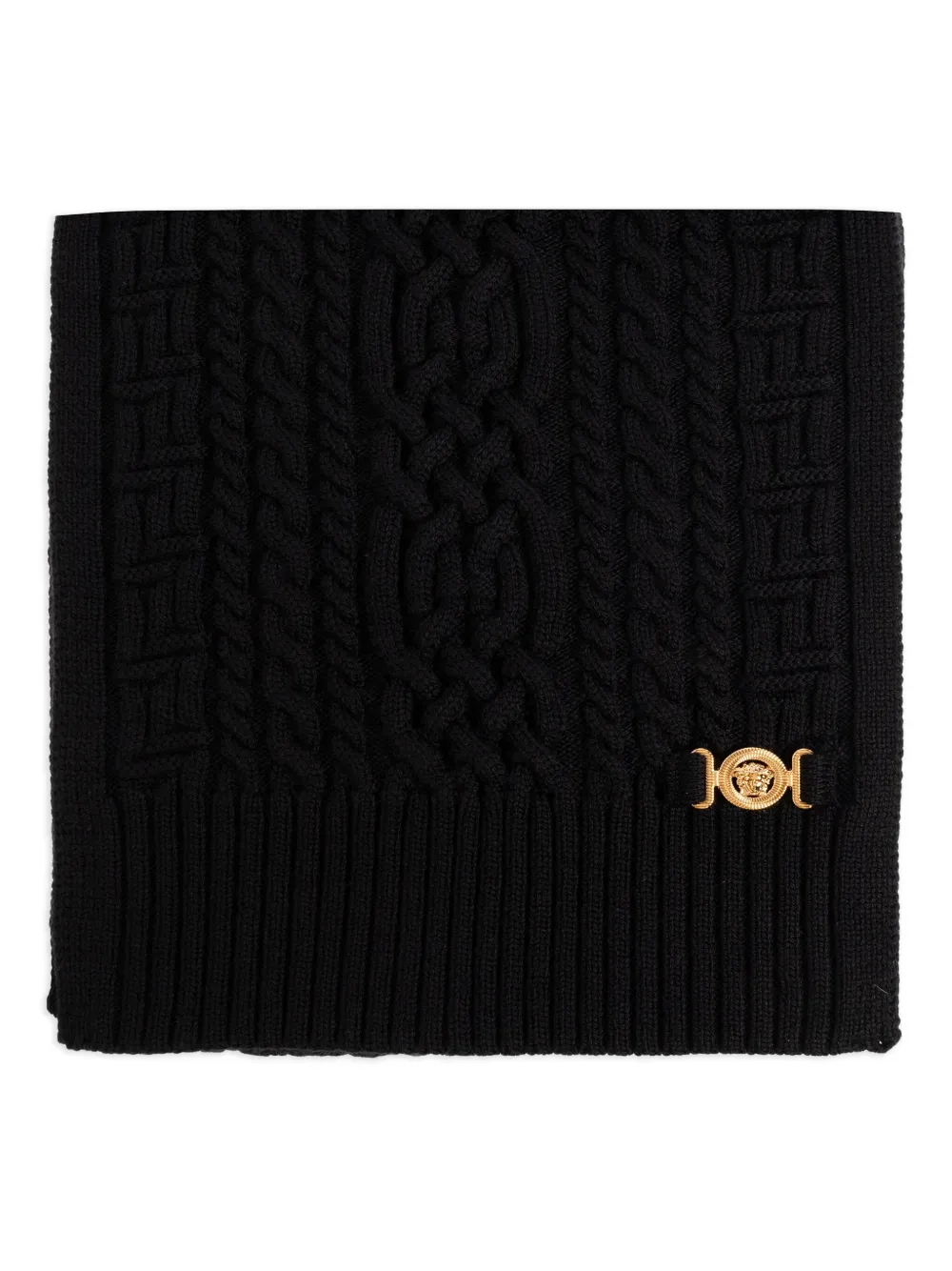 Versace bufanda en tejido de ochos | negro | Image 1