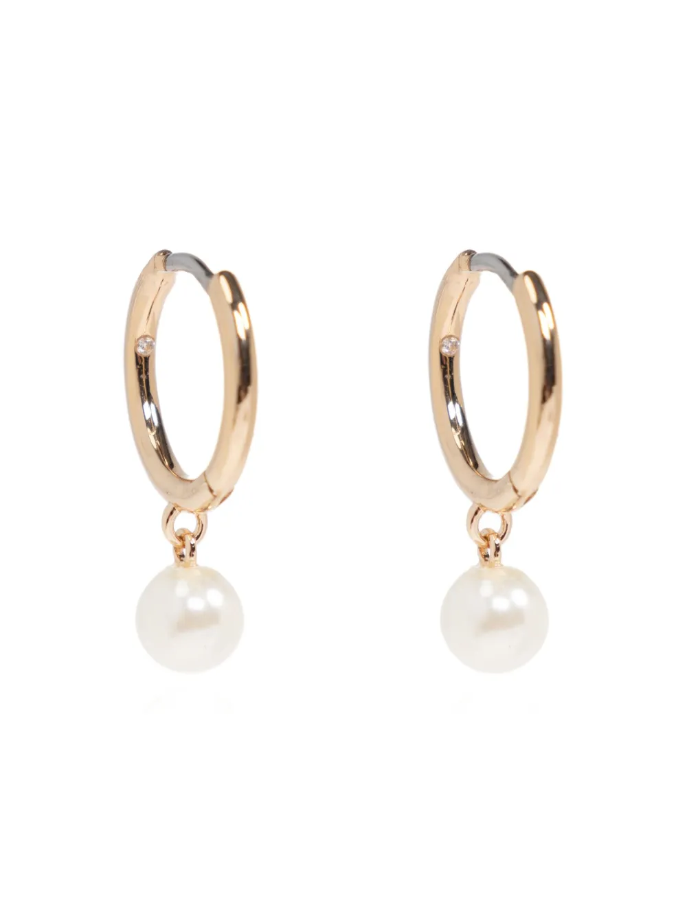 Tory Burch Faux-pearl-pendant Drop Earrings In Gold
