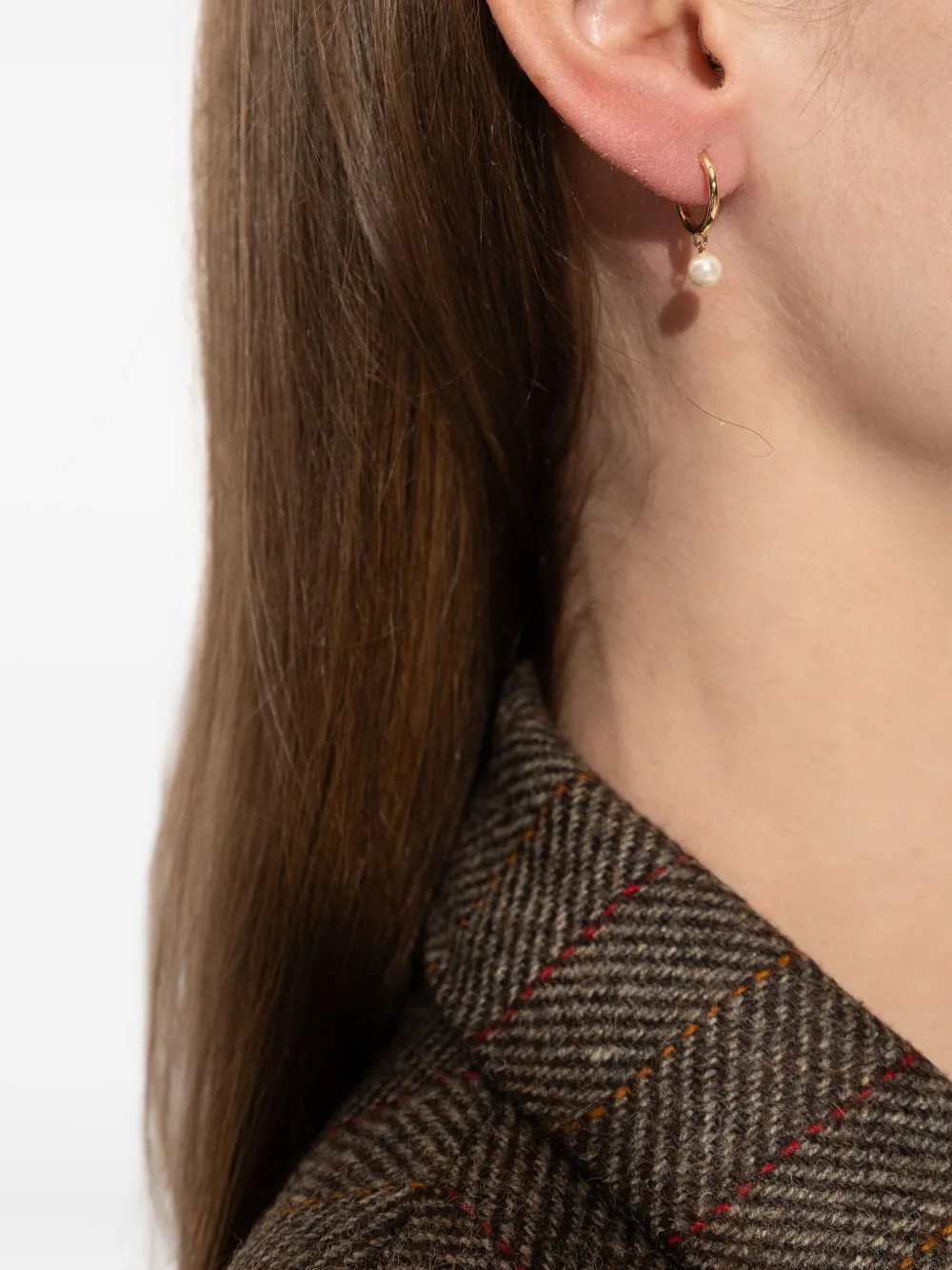 Tory Burch faux-pearl-pendant drop earrings - Goud