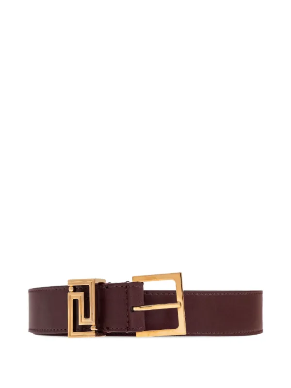 Versace Ladies Greca Buckled Belt, Leather Versace Greca Goddess Buckle Leather Belt, Size 105 1015105  main image 4