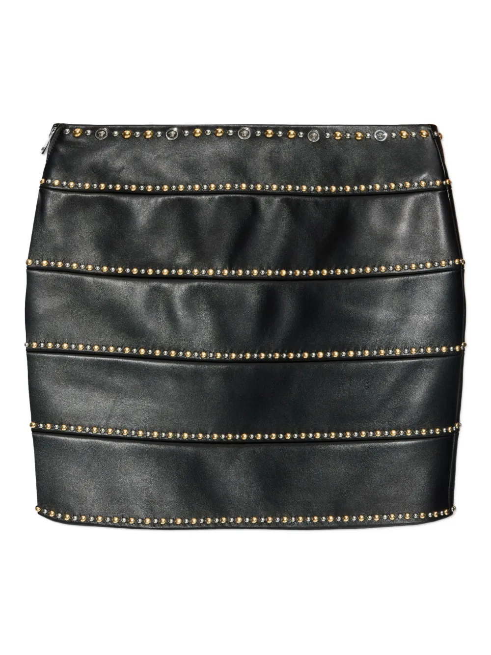 Versace Studded-embellishment Mini Skirt In Black