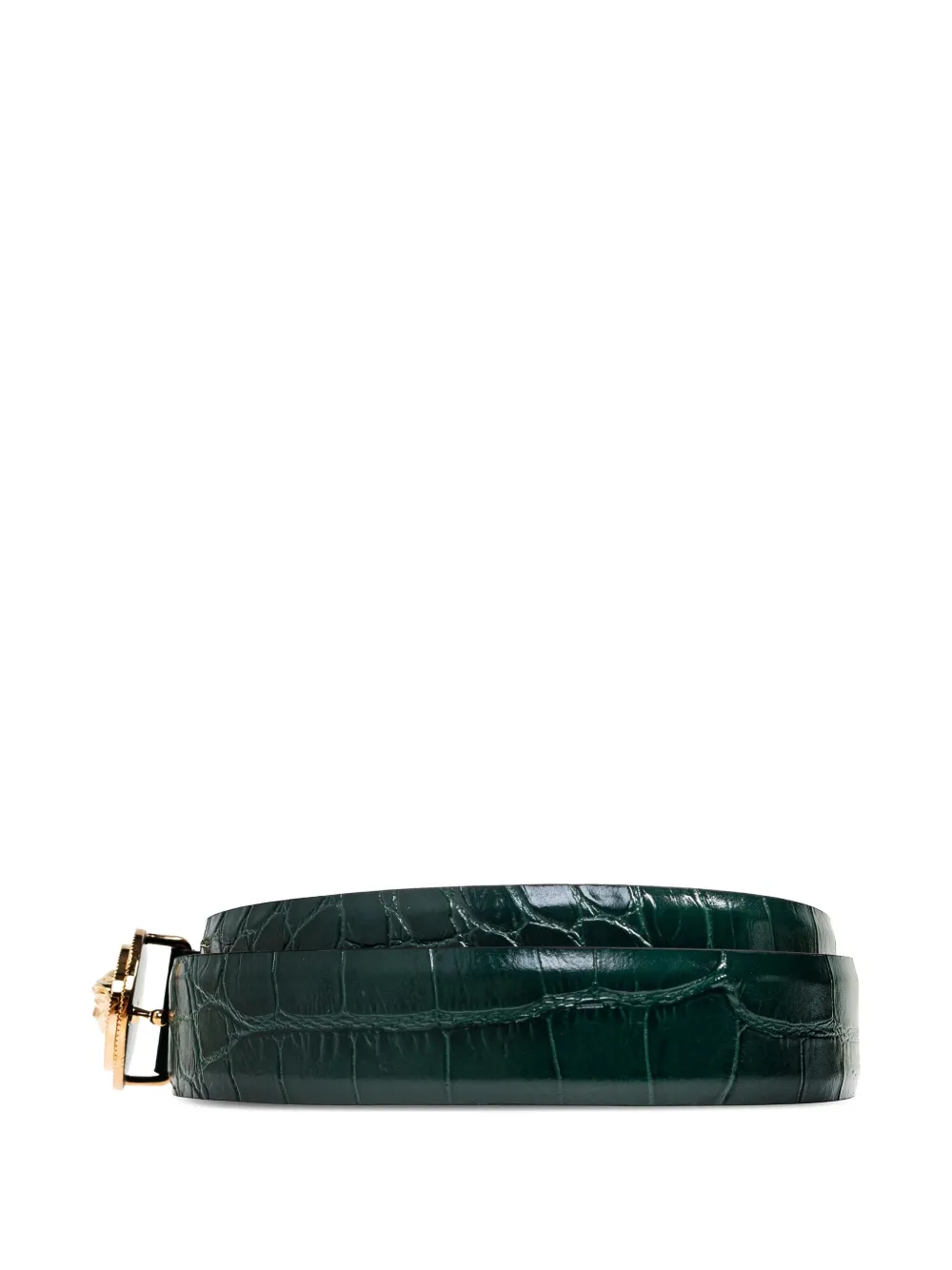 Versace Medusa Head-motif crocodile-effect belt - Groen