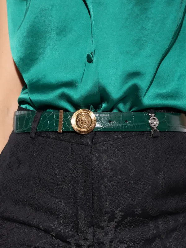 Vintage Versace Estro Versa Luxury Leather Medusa Head Belt Sz S Italy MINT COND GIANNI VERSACE VINTAGE  main image 4