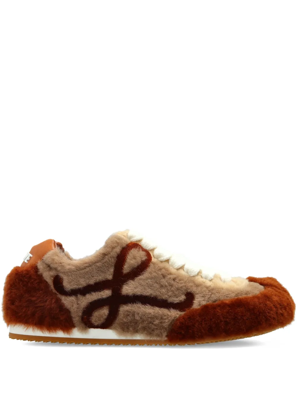 Loewe Logo-detail Sneakers In Brown