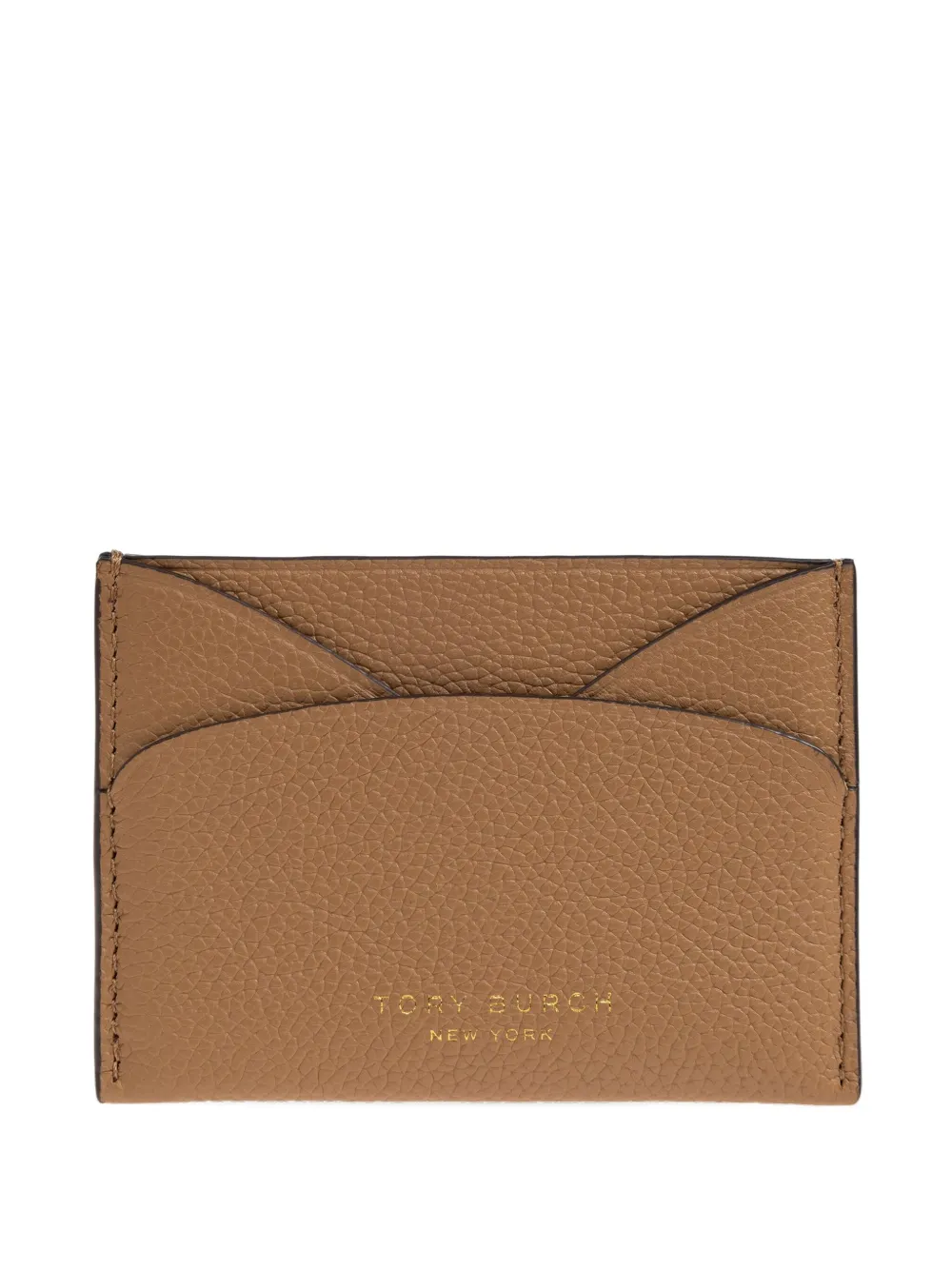 Tory Burch Romy Leather Card Holder In Brown