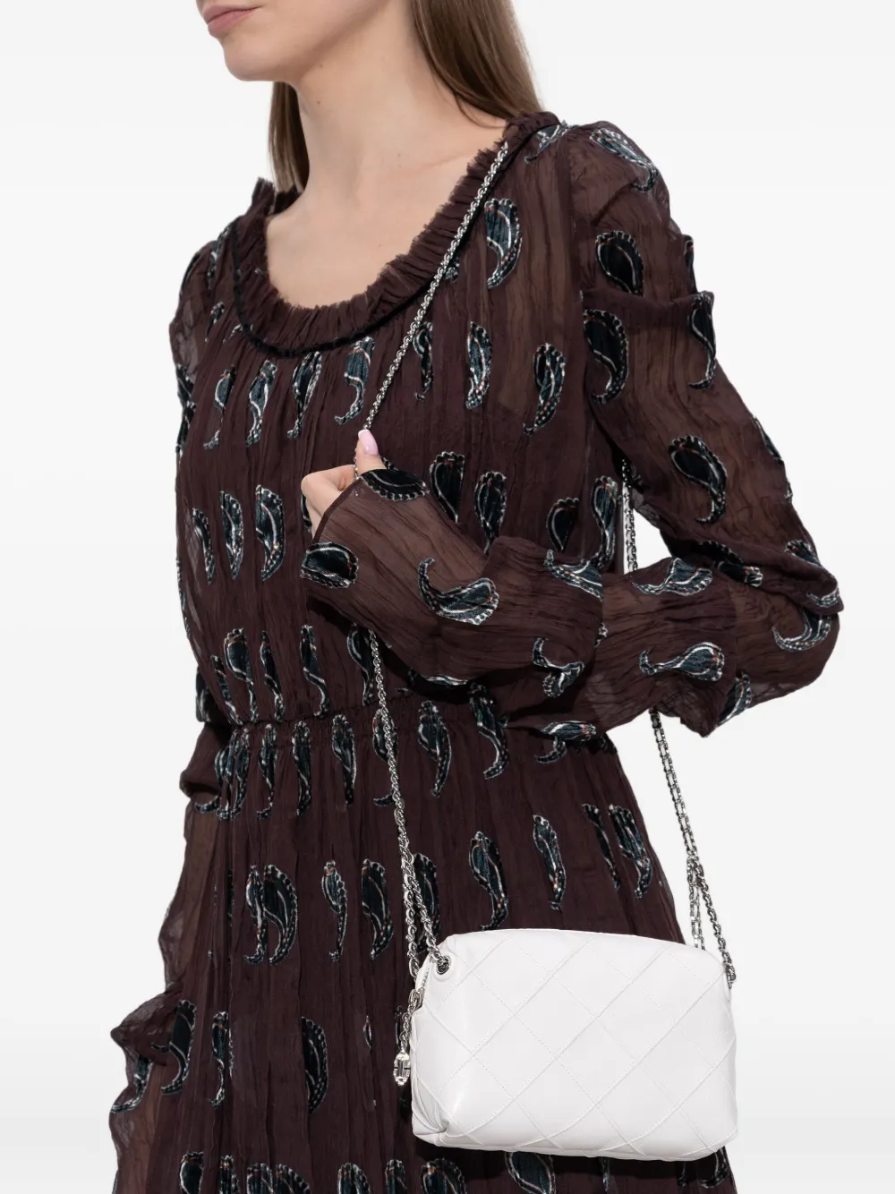 Tory Burch Chain-strap Cross Body Bag In White