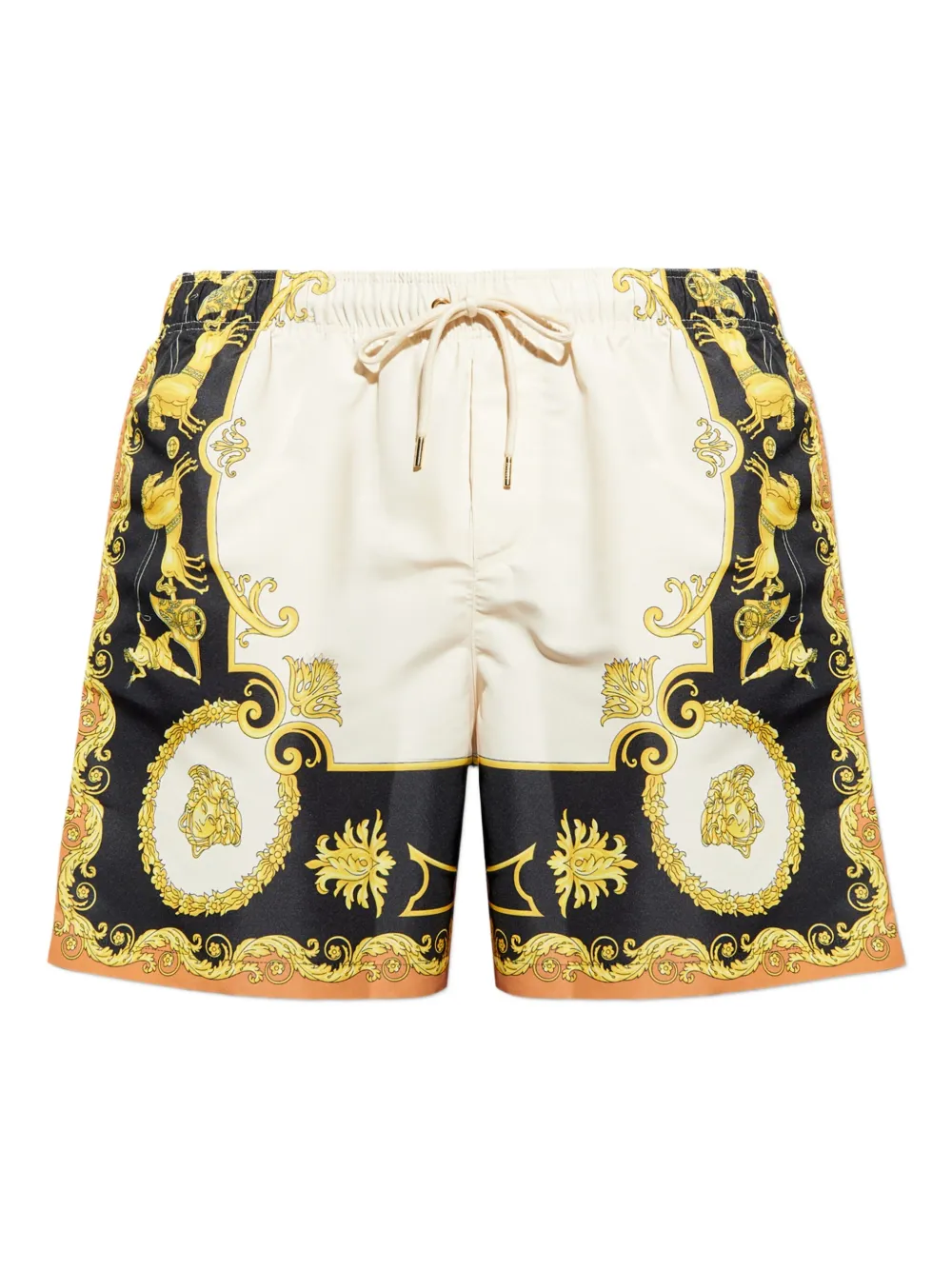 Versace Baroque-print swim shorts - ニュートラル Versace Baroque-print swim shorts - ニュートラル
