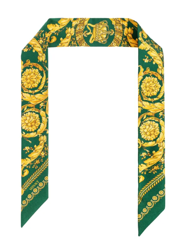 Versace バロッコ シルクスカーフ | グリーン | FARFETCH JP