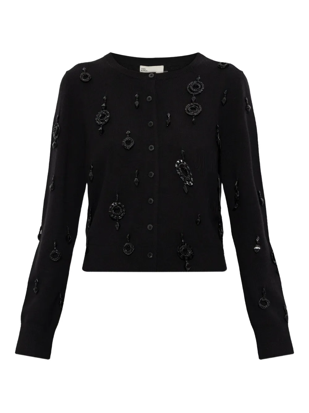 Tory Burch embellished button-fastening sweater - ブラック Tory Burch embellished button-fastening sweater - ブラック