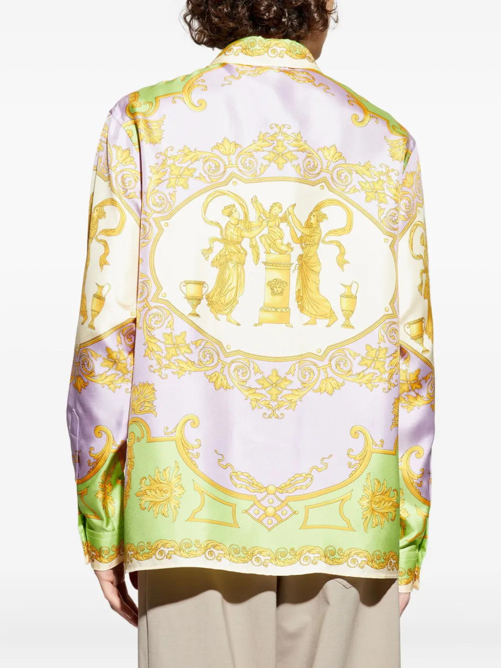 Versace Overhemd met barokprint Groen