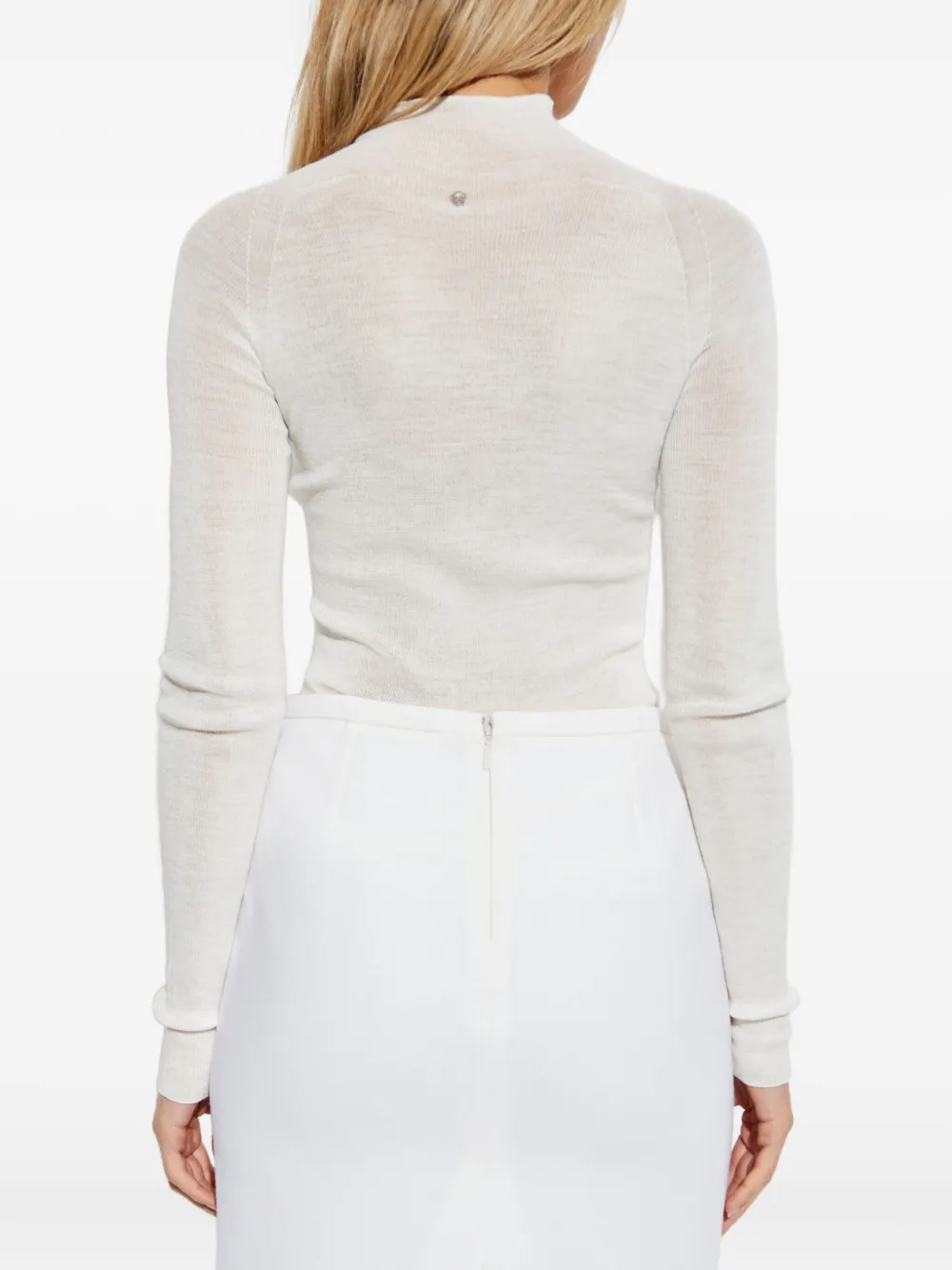 Versace Long-sleeve Roll-neck Sweater In Gray