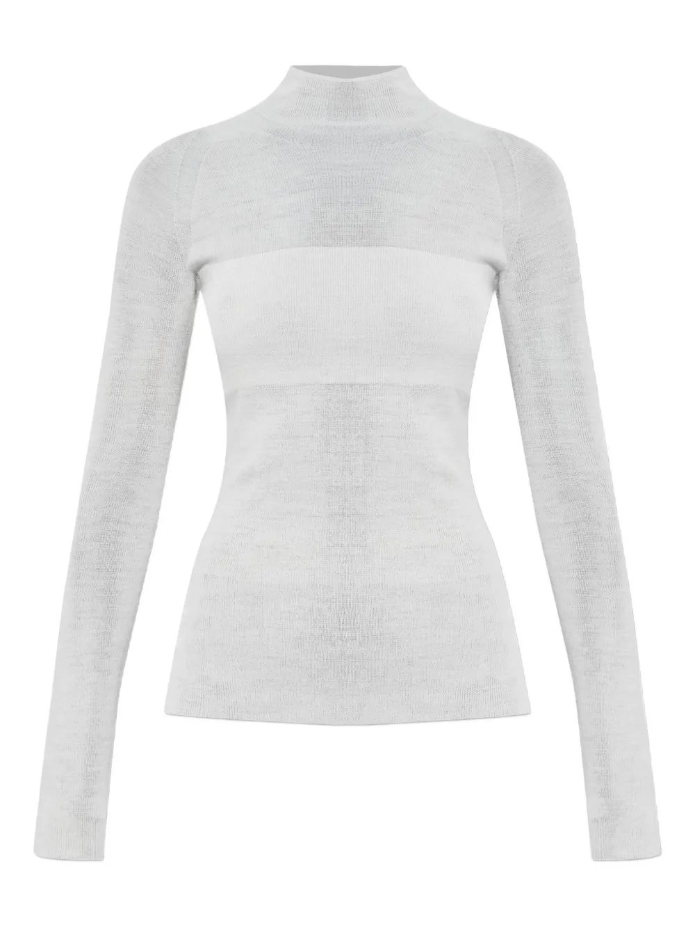 Versace Long-sleeve Roll-neck Sweater In Gray