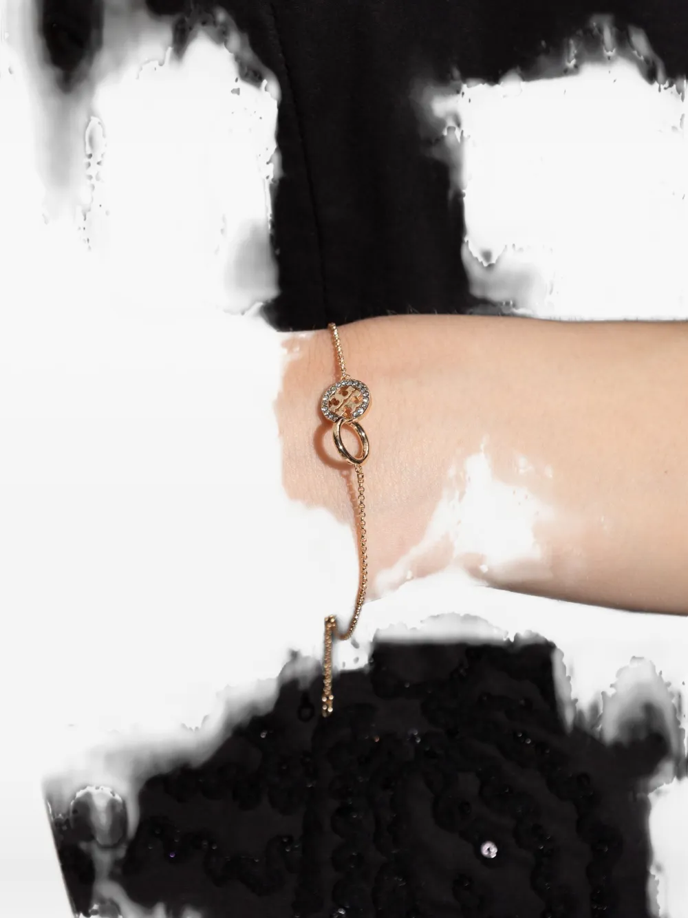 Tory Burch logo-charm bracelet - Goud