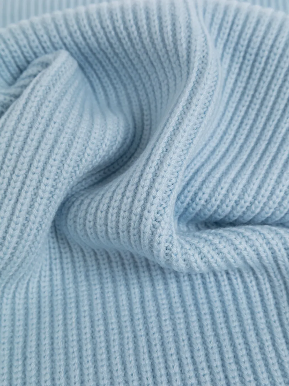 Versace Geribbelde sjaal met logo Blauw