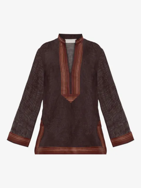Tory Burch блузка с отделкой в полоску