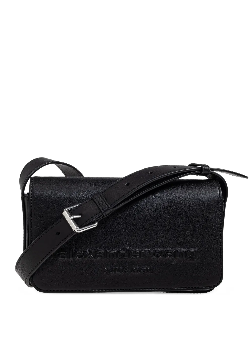 Alexander Wang Punch Flap Shoulder Bag In Black
