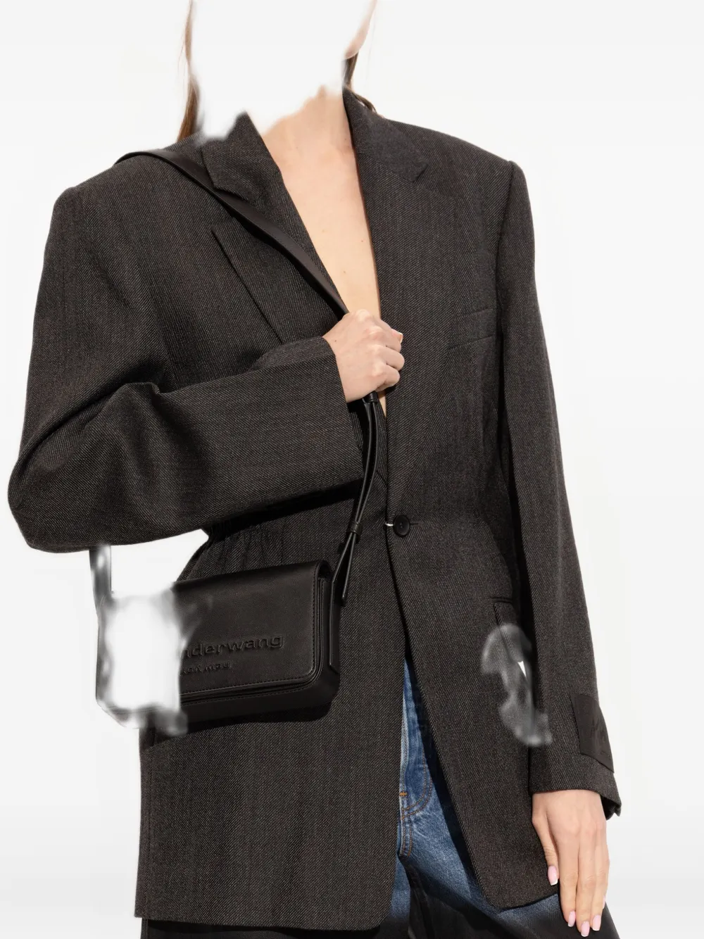 Alexander Wang Punch Flap Shoulder Bag In Black