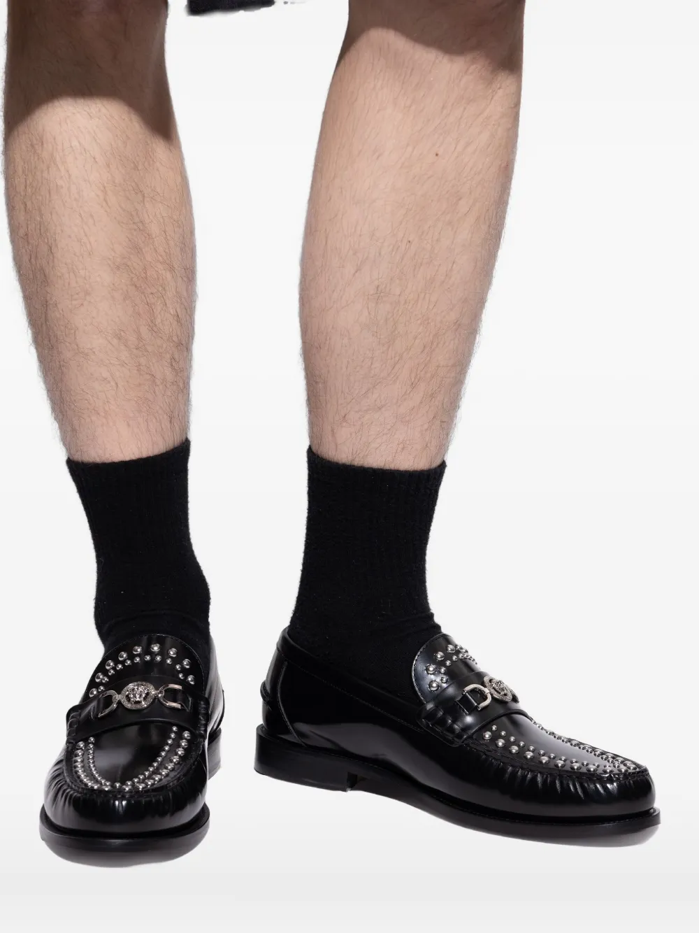 Versace Medusa '95 loafers verfraaid met studs Zwart
