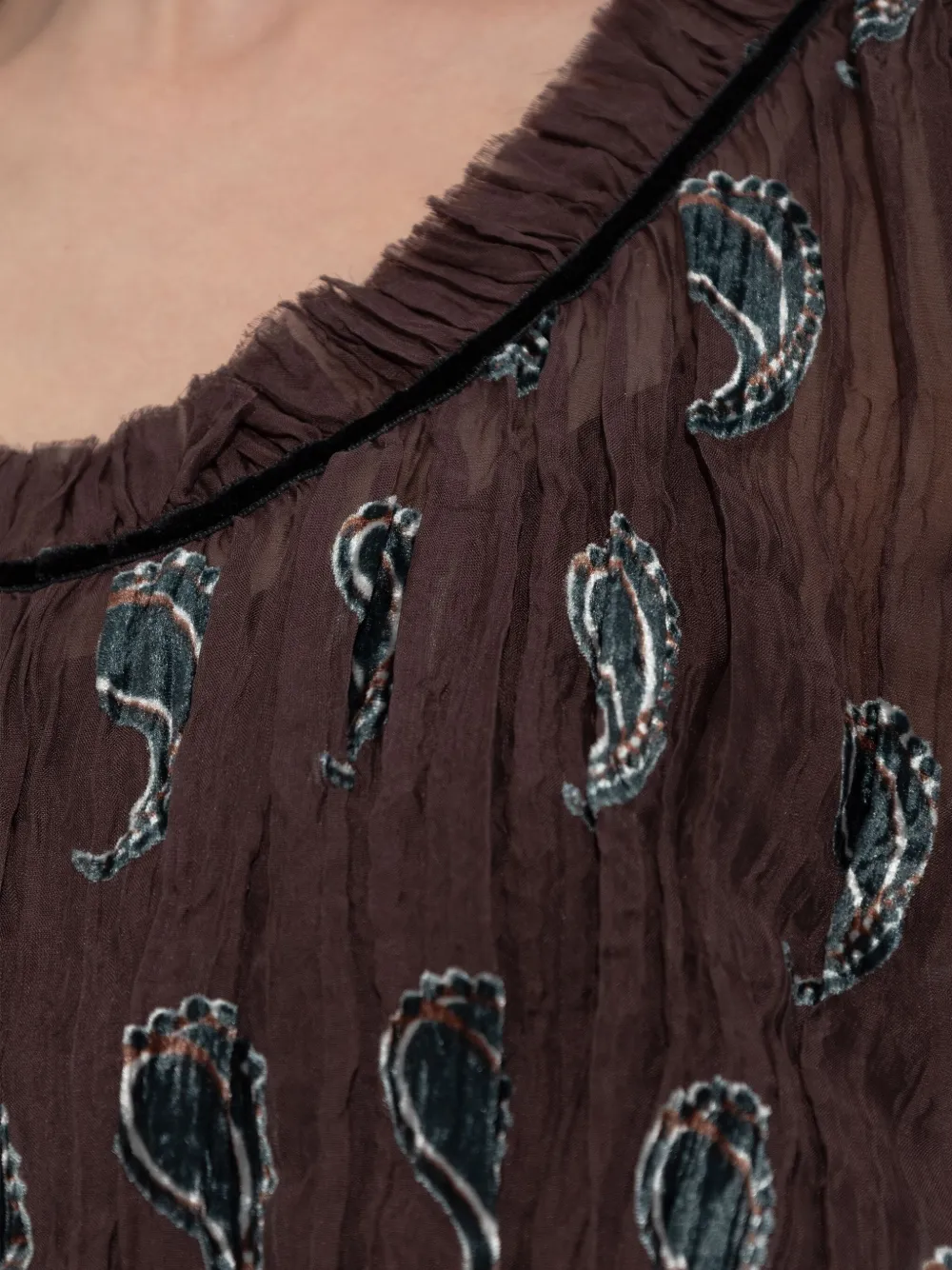 Tory Burch Paisley-print Midi Dress In Brown