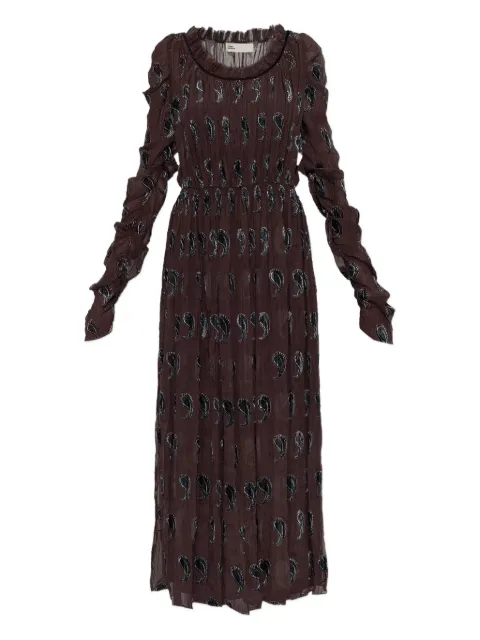 Tory Burch vestido midi con estampado de cachemira