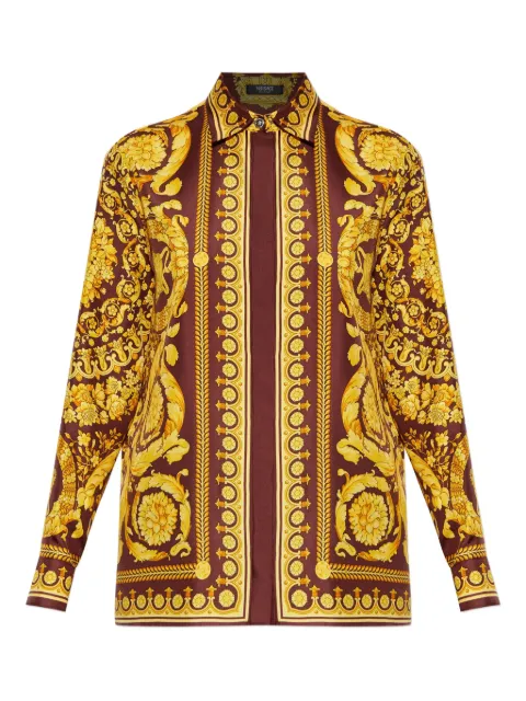 Versace blouse en soie à fleurs