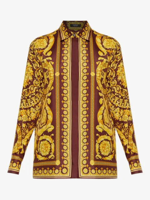 Versace print silk shirt