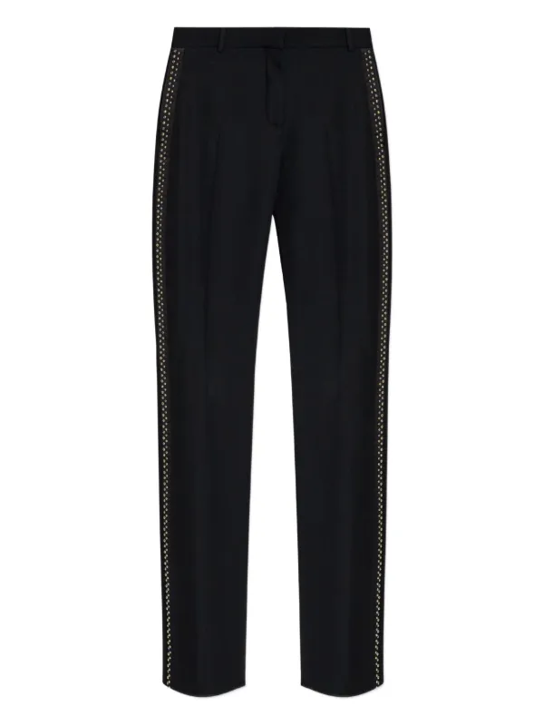Versace Studded Wool Trousers in Black