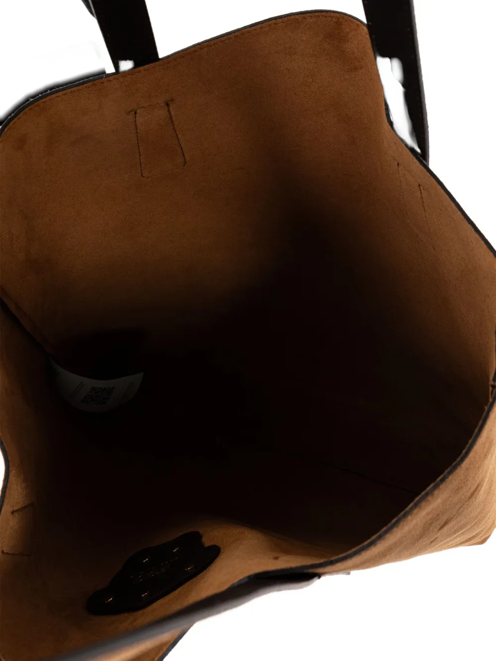 Versace La Medusa Suede Tote Bag In Brown