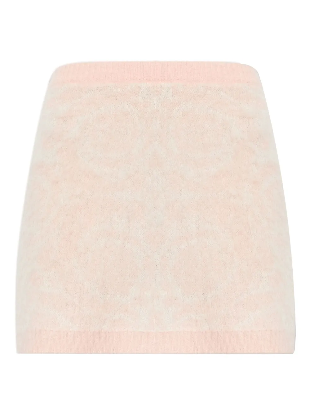 Versace Knitted Mini Skirt In Pink