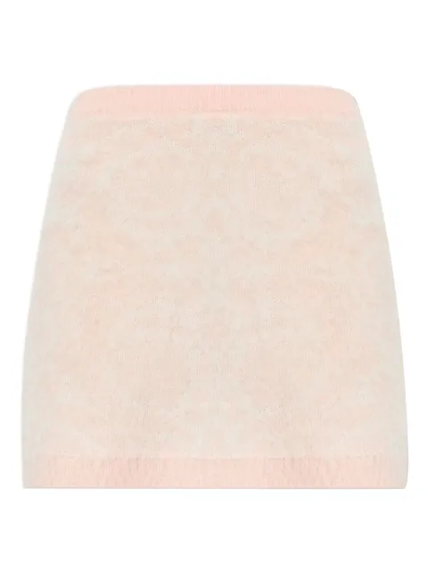 Versace falda corta con diseño tejido