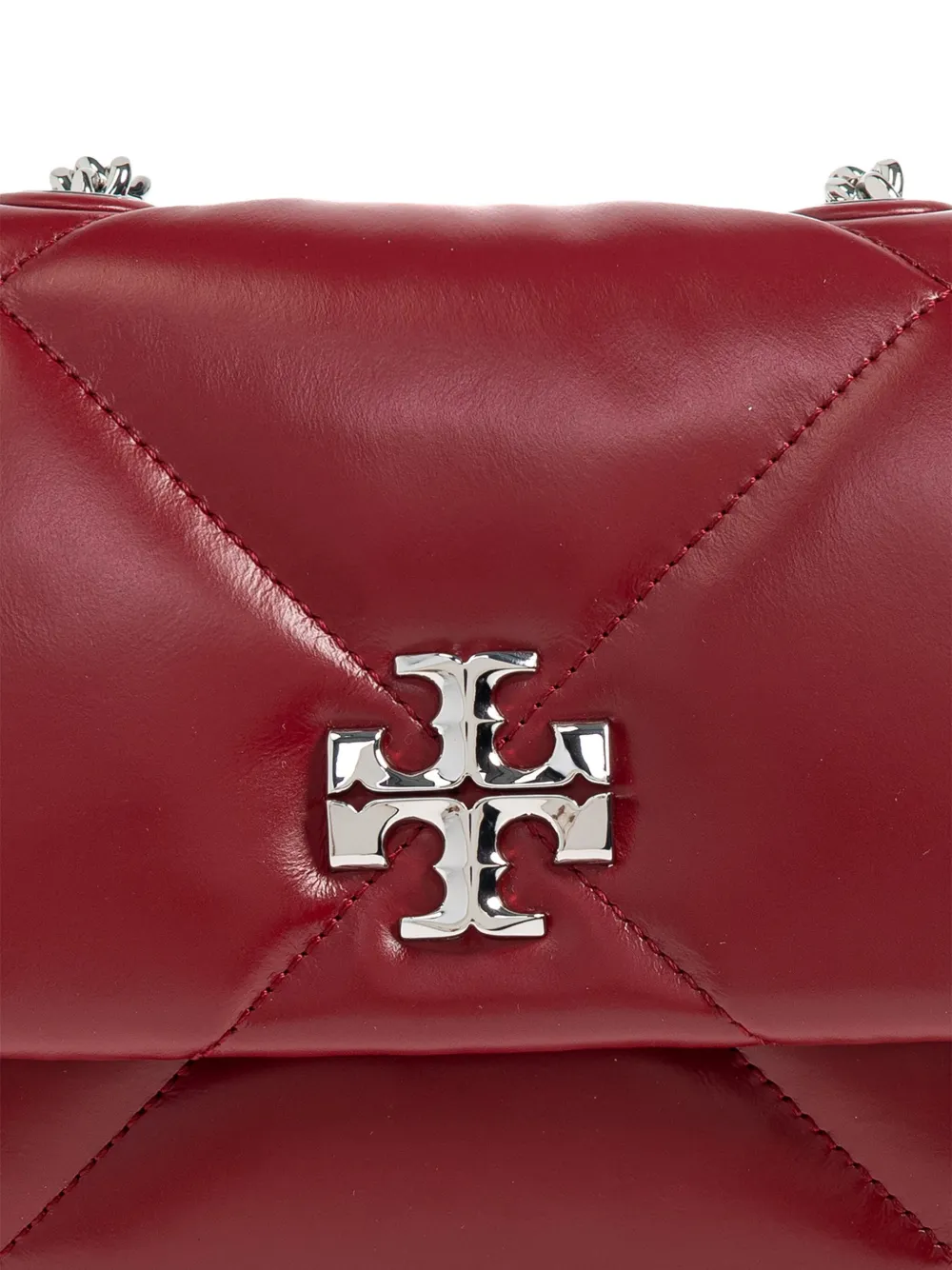 Tory Burch Quilted-design Logo-detail Chain Shouder Bag In Red